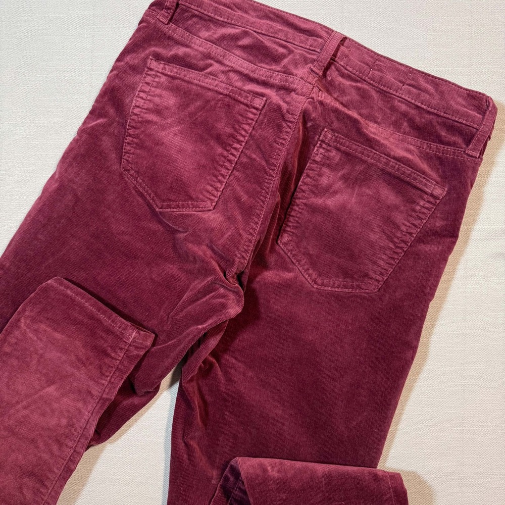 Gap 1969 Modern Stretch True Skinny Corduroy Pants Burgundy Mens 30r